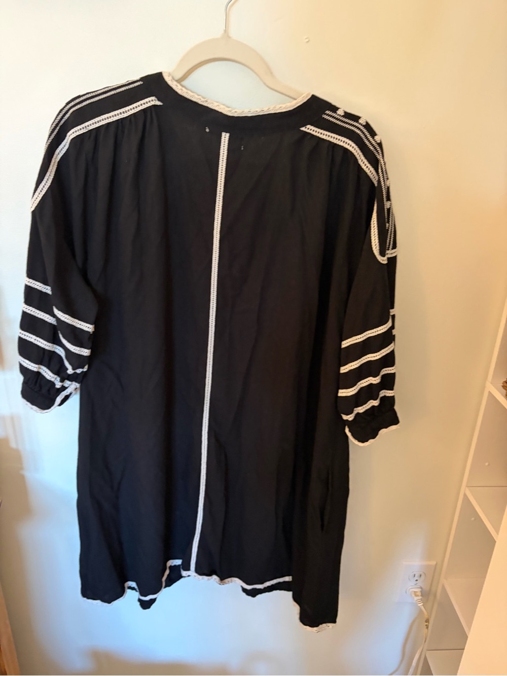 4our Dreamers Black Embroidered Mini Dress - Picture 4 of 4